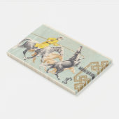 Retro mongoliaanse postzegel met galvanisering post-it® notes (Schuin)