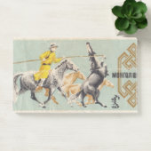 Retro mongoliaanse postzegel met galvanisering post-it® notes (Kantoor)