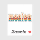 Retro Monica Naam Sticker (Vel)