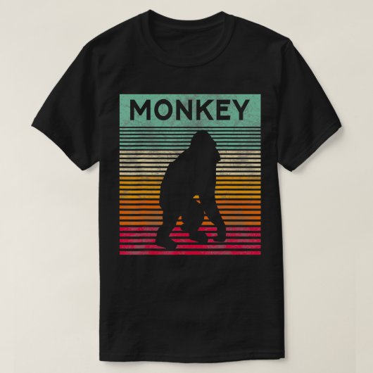 Retro Monkey  Ape Monkey T-shirt (Design voorkant)