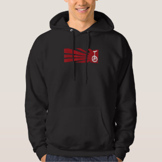 Retro monocycle fietsen Eenwieler Voor Hoodie