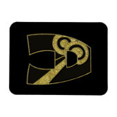 retro monogram - A Magneet (Horizontaal)