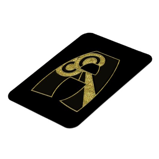 retro monogram - A Magneet (Linkerzijde)