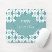 Retro Monogram Argyle Patroon Groen en Wit Muismat (Met muis)