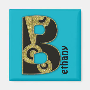 retro monogram - B Magneet