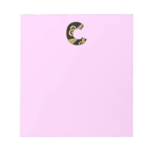 retro monogram - C Notitieblok (Voorkant)