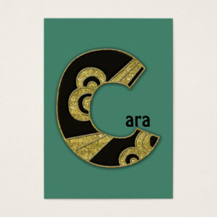 retro monogram - C Visitekaartje
