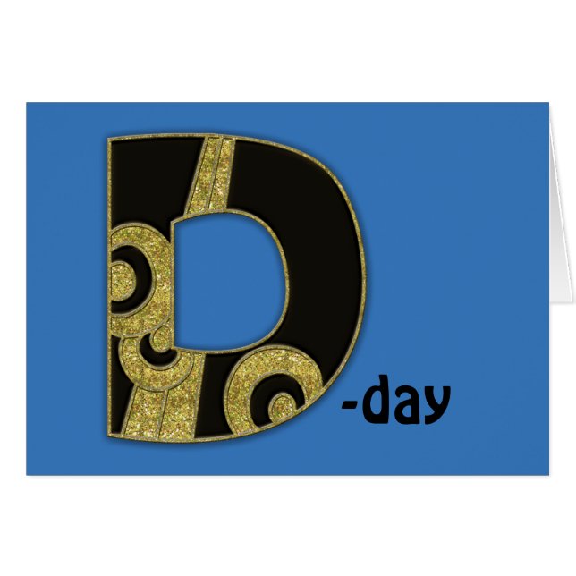 retro monogram - D (Voorkant Horizontaal)