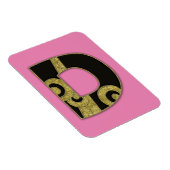 retro monogram - D Magneet (Rechterzijde)