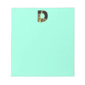 retro monogram - D Notitieblok (Voorkant)
