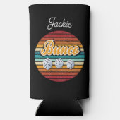 Retro Monogram Dice Bunco Seltzer Blikjeskoeler (Achterkant)