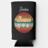 Retro Monogram Dice Bunco Seltzer Blikjeskoeler (Voorkant)