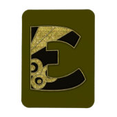 retro monogram - E Magneet (Verticaal)
