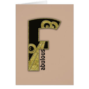 retro monogram - F
