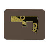 retro monogram - F Magneet (Horizontaal)