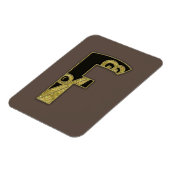 retro monogram - F Magneet (Linkerzijde)