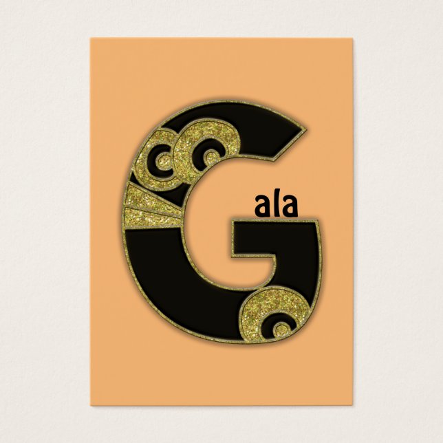 retro monogram - G Visitekaartje (Voorkant)