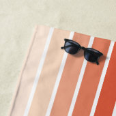 Retro Monogram Gestreepte Strandhanddoek Aangepast Strandlaken (In situ)