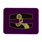 retro monogram - H Magneet (Horizontaal)