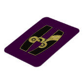 retro monogram - H Magneet (Linkerzijde)