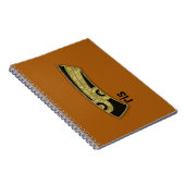retro monogram - I Notitieboek (Rechterzijde)