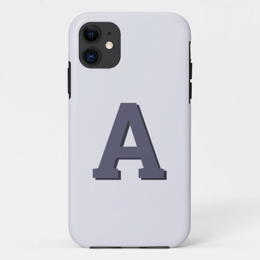 Retro monogram initiaal modern Case-Mate iPhone case (Achterkant)
