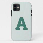 Retro monogram initiaal modern Case-Mate iPhone case (Achterkant)