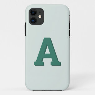 Retro monogram initiaal modern Case-Mate iPhone case