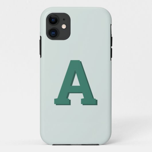 Retro monogram initiaal modern Case-Mate iPhone case (Achterkant)