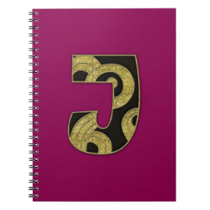 retro monogram - J Notitieboek