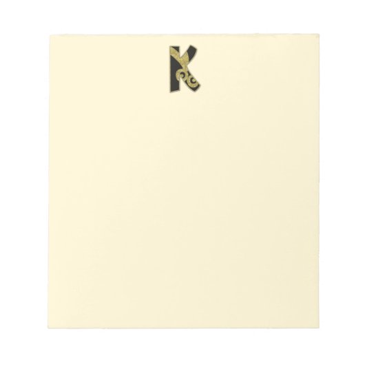 retro monogram - K Notitieblok (Voorkant)