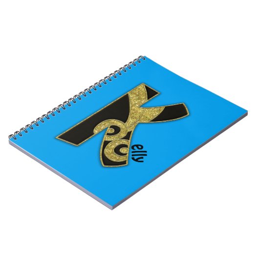 retro monogram - K Notitieboek (Linkerzijde)