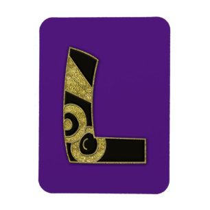 retro monogram - L Magneet