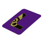 retro monogram - L Magneet (Linkerzijde)