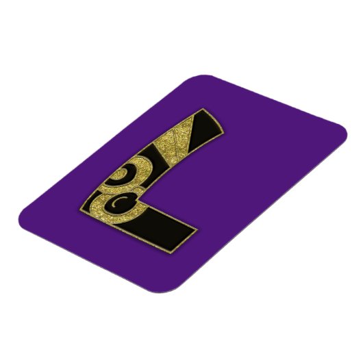 retro monogram - L Magneet (Linkerzijde)