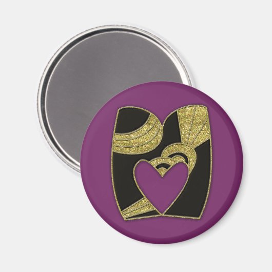 retro monogram - M Magneet (Voorkant / Achterkant)