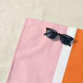 Retro Monogram minimalistisch Bachelorette Strandlaken (In situ)