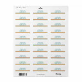 Retro Monogram Minimalistische Strepen Etiket (Full Sheet)