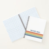 Retro Monogram Minimalistische Strepen Notitieboek (Binnen)