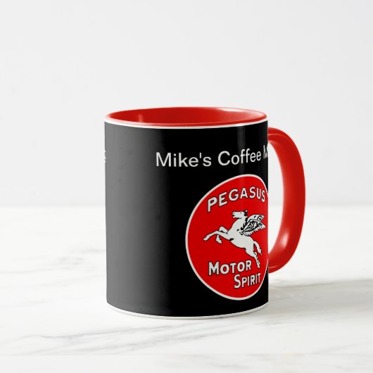 Retro Monogram motorsportthema Mok (Voorkant rechts)