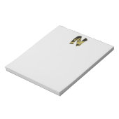 retro monogram - N Notitieblok (Linkerzijde)