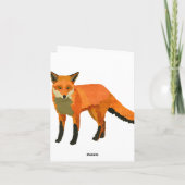 Retro Monogram Notecard van de Vos Notitiekaartje (Achterkant)