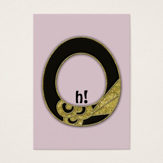 retro monogram - O Visitekaartje (Voorkant)