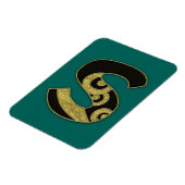 retro monogram - S Magneet (Linkerzijde)