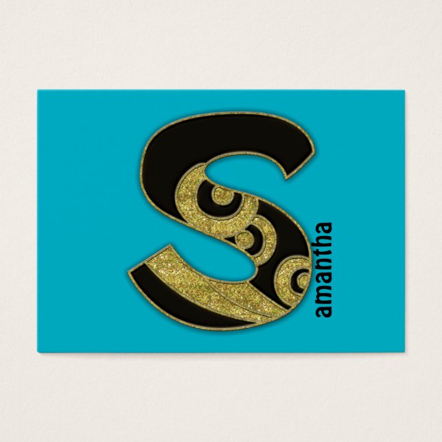 retro monogram - S Visitekaartjes (Voorkant)