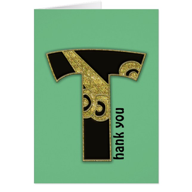 retro monogram - T (Voorkant)