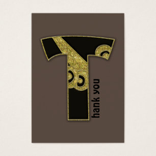 retro monogram - T Visitekaartjes