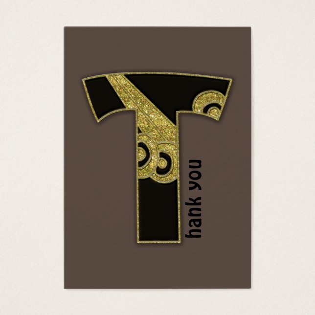 retro monogram - T Visitekaartjes (Voorkant)