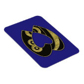 retro monogram - W Magneet (Rechterzijde)