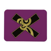 retro monogram - x magneet (Horizontaal)